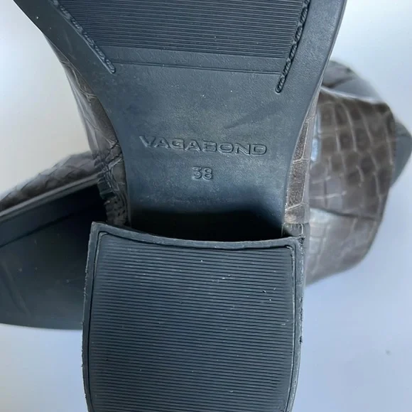 Vagabond Stina dark green crocodile embossed boots size 38 - Picture 6 of 8